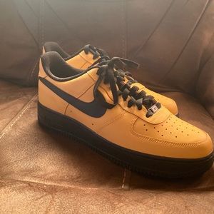 Brand New (out of box).Nike Air Force 1. Size 12. Custom colors, Tan and Black.